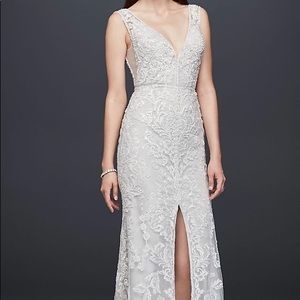 Gorgeous Platinum and Ivory Beaded Gown